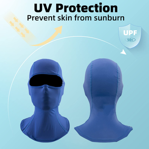 Cache-cou respirant camouflage bleu sur mesure, masque facial et couvre-chef pour sports de plein air pour hommes, prix de gros, chauffe-cou - Product Image 4
