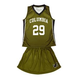 Conjuntos de falda y camiseta de lacrosse personalizados para niñas, cuello en V, reversibles, uniformes de equipo, secado rápido, ropa que absorbe la humedad - Product Image 2