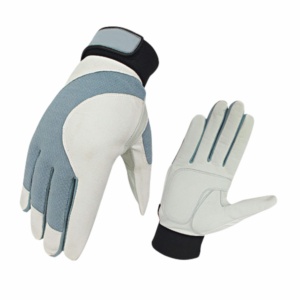 Gants de sécurité en cuir de chèvre renforcé, gants de protection personnelle industrielle pour travaux mécaniques - Product Image 1