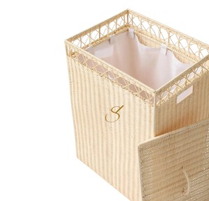 Cesto de Ropa Rectangular de Mimbre, Cesta de Ropa de Ratán Natural Hecha a Mano, Contenedor de Almacenamiento Ecológico con Tapa para el Hogar - Product Image 3