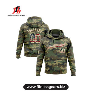 Sudadera con Capucha de Camuflaje para Hombre, Personalizada con Nombre y Número, Impresión por Sublimación, Corte Regular, Ropa Casual de Otoño - Product Image 4