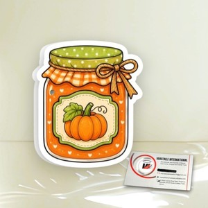Pumpkin <b>Jam</b> <b>Jar</b> Green Lid Orange Ribbon Heart Shape Butterfly Diamond Solid Magnetic Acrylic Lashes Eyelash Extension Pallet - Product Image 3