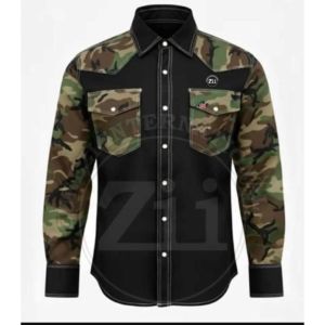 Camisa de seguridad contra incendios con estampado de camuflaje, uniforme de trabajo industrial, resistente a las manchas, ropa de trabajo de seguridad para mecánicos, camisa de manga larga FR. - Product Image 4