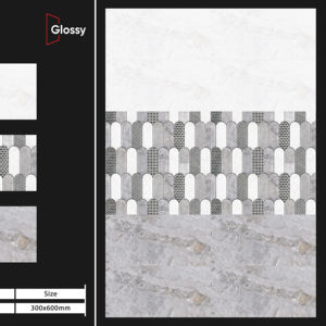 กระเบื้องพอร์ซเลนเคลือบเงาพรีเมียม ขนาด 300x600 มม. ออกแบบมาเพื่อการตกแต่งภายในสถาปัตยกรรมร่วมสมัยที่ต้องการความสะอาดตาและมีประสิทธิภาพในการสร้างภาพลักษณ์ - Product Image 1