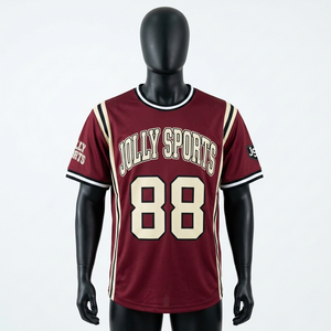 Maillot de baseball pour homme 100% coton, coupe ample, maille respirante en polyester, panneaux rayés bleu marine et blanc, logo personnalisé brodé - Product Image 5