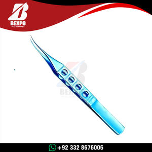 Pinzas de Sutura Anguladas McPherson Premium de Acero Inoxidable, Herramienta Oftálmica para Micro Suturas, Instrumentos Quirúrgicos con Certificación CE ISO - Product Image 4