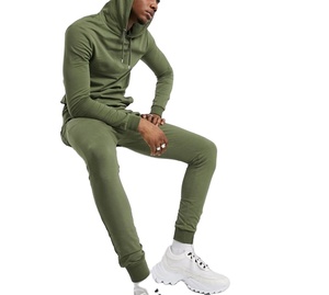 Combinaison de sport d'hiver personnalisée pour homme, coupe ajustée, unie, 100% coton, séchage rapide, respirante - Product Image 1