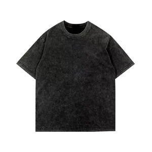 New Fashion 100% Cotton Acid <b>Wash</b> T-Shirt For Men Loose Fit Printed New Different Colors Best Factory Supplier T Shirt For Men - Product Image 3