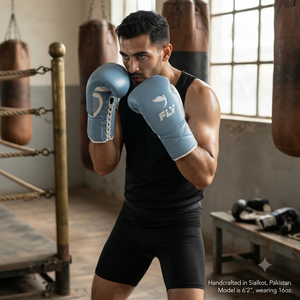 Factory Manufacture High Quality Genuine Cowhide Leather Custom Fly Boxing Sparring Set Professional Fighting Fly Boxing Set - Product Image 3