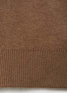 Cardigan en laine acrylique marron pour homme, col en V, boutonnage frontal, manches classiques, anti-boulochage, couleur unie, épaisseur standard, automne - Product Image 2