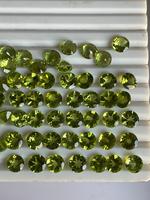 Pierre précieuse verte naturelle Peridot d'Arizona, taille brillant rond, 7MM 1.30CTS S.F.GEMS