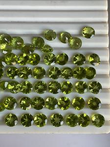 Peridoto Natural de Arizona, Corte Brillante Redondo, Gema Verde Suelta de 7MM, 1.30CTS, S.F.GEMS - Product Image 3