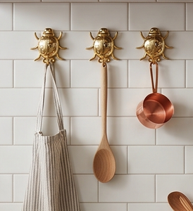 Artisanal Golden Ladybug Design Metal Wall <b>Hooks</b> Novelty Animal Pattern Decorative <b>Hooks</b> For Home Use - Product Image 4