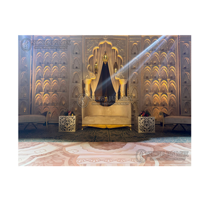 Mughal Heritage Theme <b>Wedding</b> Stage Setup Durable Diya Fiber Reinforced Plastic Indian <b>Wedding</b> Décor - Product Image 1
