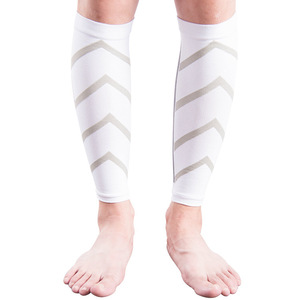 New 2026 Wholesale <b>Compression</b> Calf Sleeves White Nylon <b>Running</b> Support For Women Sport Wear BY AMAZING INDUSTRIES - Product Image 1