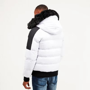 <b>Men's</b> Color Block Puffer Jacket With Fur Hood Windproof Winter <b>Coat</b> Top Trending High Quality <b>Men</b> Bubble Jackets - Product Image 6