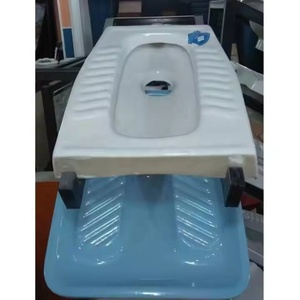 Vistaar Blue Standard Cuvette WC en céramique à double couleur, style oriental, pour salle de bain, articles sanitaires, Inde - Product Image 6