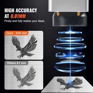 Máquina de Marcado Láser de Fibra de 70W, Compatible con LightBurn, Área de Trabajo de 5.9'' x 5.9'', Máquina de Grabado Láser de Fibra de 30W - Product Image 4