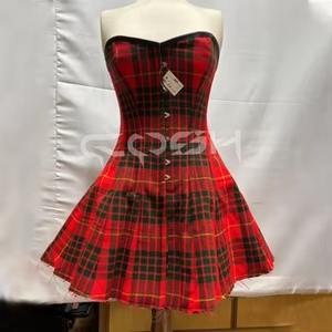 ชุดเดรสคอร์เซ็ททรงมินิแบบสั่งทำขายส่ง คอรูปหัวใจ ลายสก็อต สำหรับงานปาร์ตี้และคลับแวร์ เสื้อผ้าผู้หญิง ผู้ผลิตชุดเดรส - Product Image 3