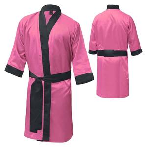 Bata de Artes Marciales de Satén Rosa con Cinturón Negro, Transpirable y Ecológica, para Entrenamiento de MMA y Boxeo para Hombres - Product Image 1