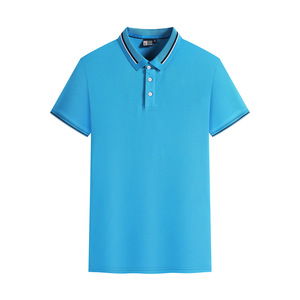 T-shirt de golf personnalisé de haute qualité à prix abordable pour homme, en tissu tricoté respirant polyester/coton, imprimé par transfert thermique, coupe ajustée - Product Image 6