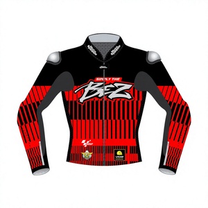 มาร์โก เบซซ์ชี เสื้อแจ็คเก็ตแข่งรถ MotoCP เสื้อแจ็คเก็ตหนังสำหรับแข่งรถ/เสื้อแจ็คเก็ต แผ่นยืดหยุ่น กระชับสบาย ป้องกันแรงกระแทก มาตรฐาน CE - Product Image 1