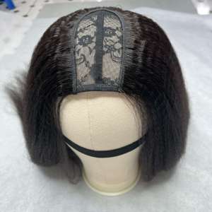 Peluca de cabello humano virgen con parte en U rizada birmana con HD transparente para encaje de aspecto Natural densidad gruesa completa para mujeres - Product Image 1