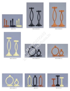 Ensemble de 2 porte-bougies de luxe en laiton, faits à la main, pour décoration de mariage, centre de table, accessoires - Product Image 2