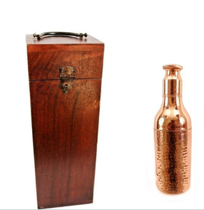 Ensemble de bouteilles d'eau en cuivre pur à 100 %, capacité de 2 L, pour le sport - Comprend une boîte en cuivre, ensemble cadeau parfait - Product Image 2