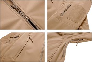 High quality <b>waterproof</b> solid color cotton fleece made outdoor wear windproof warm softshell <b>jacket</b> for <b>men</b> - Product Image 2