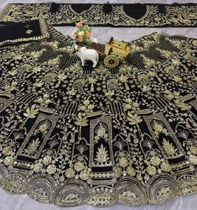 Wholesale Custom Designer Bridal Wedding Lehenga Choli, Embroidered Indian Ethnic Ghagra Choli, <b>Party</b> Wear Crop <b>Top</b> Lehenga Set - Product Image 3