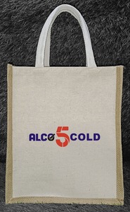 Sac en toile et jute (14x12x5) - Style personnalisé, sangle personnalisée, capacité de 1 à 1,9 L - Product Image 2