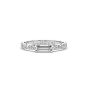Anillo de Diamante Cultivado en Laboratorio de 0.43Ct, Oro Sólido de 14K/10K, Corte Pera y Redondo Brillante, Estilo Único, Joyería Fina para Mujer, Anillo de Diamante Personalizado - Product Image 2