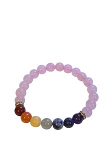 Pulsera de Cuarzo Rosa Natural con Cuentas, Estilo Chakra, para Unisex, Ideal para Regalo, Venta al por Mayor en Amayra Crystals Exports - Product Image 4