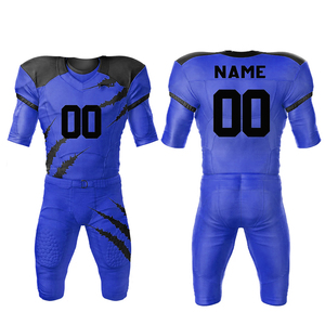 An OEM Factory supplies sublimation American football uniform 100% polyester with Private Label for worldwide stock. - Product Image 6