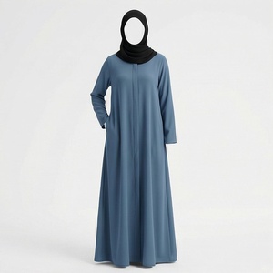 2025 OEM Kimono Outwear Abaya High Stretch Soft Thicker Polyester Fabric Muslim Women V Neck Long Sleeve Party Ramadan Wedding - Product Image 1