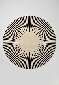 Alfombra de Lana Abstracta de Pelo Corto Hecha a Mano, Ecológica, Antibacteriana, Antideslizante, Apta para Mascotas, Color Beige Neutro, Diseño Moderno para el Hogar - Product Image 2