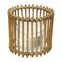 Lanterne en osier de rotin de style Boho, bougeoir en bambou fait à la main pour la décoration confortable de la maison du fabricant vietnamien en gros