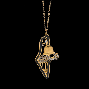 Collar con Colgante Hip Hop Chapado en Oro con Incrustaciones de Moissanita para Moda Urbana y Accesorios para Videos Musicales - Product Image 1