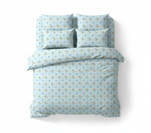 Parure de draps 4 pièces en microfibre tissée de haute qualité, motif floral, 200 fils, sans plis, anti-bactérienne, douce, taille Queen - Product Image 4