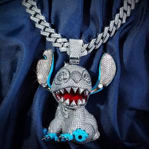 Bijoux en argent sterling 925, pendentif photo personnalisé en diamant moissanite VVS, certifié GIA, charme élégant hip-hop pour hommes et femmes - Product Image 1