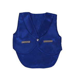 Pelele de bebé tejido de algodón de 5 piezas de alta calidad, nuevo diseño moderno de lujo azul dorado, personalizado al por mayor para primavera - Product Image 3