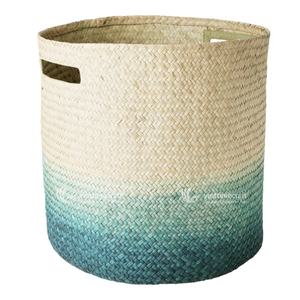 Eco Friendly Ombre Color Handwoven <b>Seagrass</b> Gift <b>Basket</b>, <b>Seagrass</b> <b>Storage</b> <b>Baskets</b> Viettimecraft Handicraft Wholesale - Product Image 2