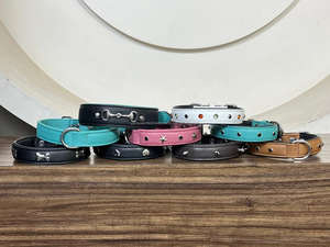 Collar de Perro de Cuero Genuino de Lujo Personalizado, Herrajes Metálicos Ajustables, Cuero Vacuno de Alta Calidad, Accesorios para Mascotas Elegantes y Duraderos - Product Image 6