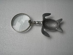 Turtle-Shaped Aluminum Magnifying Glass Nautical Decor <b>Model</b> Metal Casting Technique Product Category Metal Crafts - Product Image 3