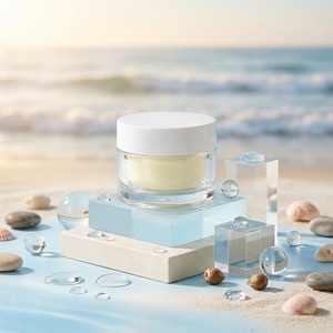 Crème hydratante pour le visage aux graines de camélia avec acide hyaluronique et aloe vera OEM MOQ 350 flacon en verre - Product Image 6