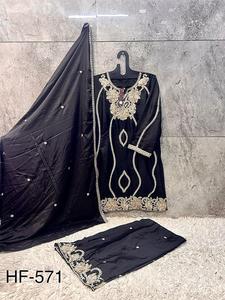 Ensemble Kurti en Chinon lourd avec pantalon Palazzo pour femme – Tenue ethnique de créateur, idéale pour les fêtes et les occasions festives – Ensemble Kurta et Palazzo élégant - Product Image 4