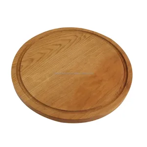 Nature Nosh Écologique Ustensiles de Cuisine Rond Pin Bois Fromage Assiette Pro Chef Bois Planches Bambou Tranche pour Usage Cuisine - Product Image 1