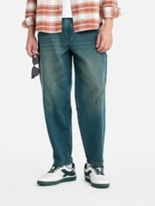 Jean en denim bleu décontracté pour homme, coupe ample, jambe large, en coton écologique, confortable et déchiré, qualité supérieure - Product Image 3
