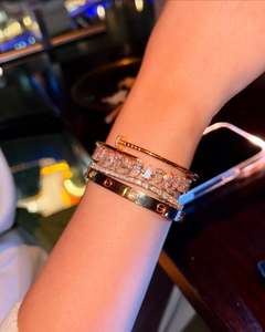 Pulsera de tenis de oro real con diamantes naturales para mujer, oro rosa, forma de pera, certificado IGI, regalo de boda, joyería fina - Product Image 1